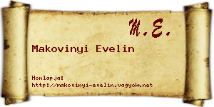 Makovinyi Evelin névjegykártya